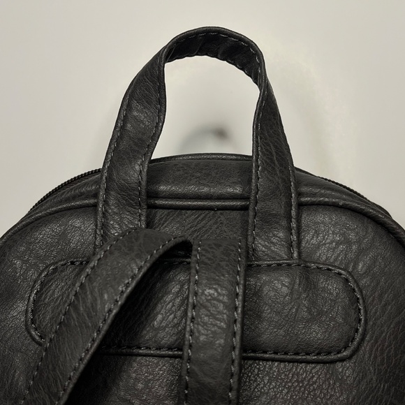 Fiorelli Gray Faux Leather Mini Backpack – Adjustable Straps – Multiple Pockets - Picture 7 of 14